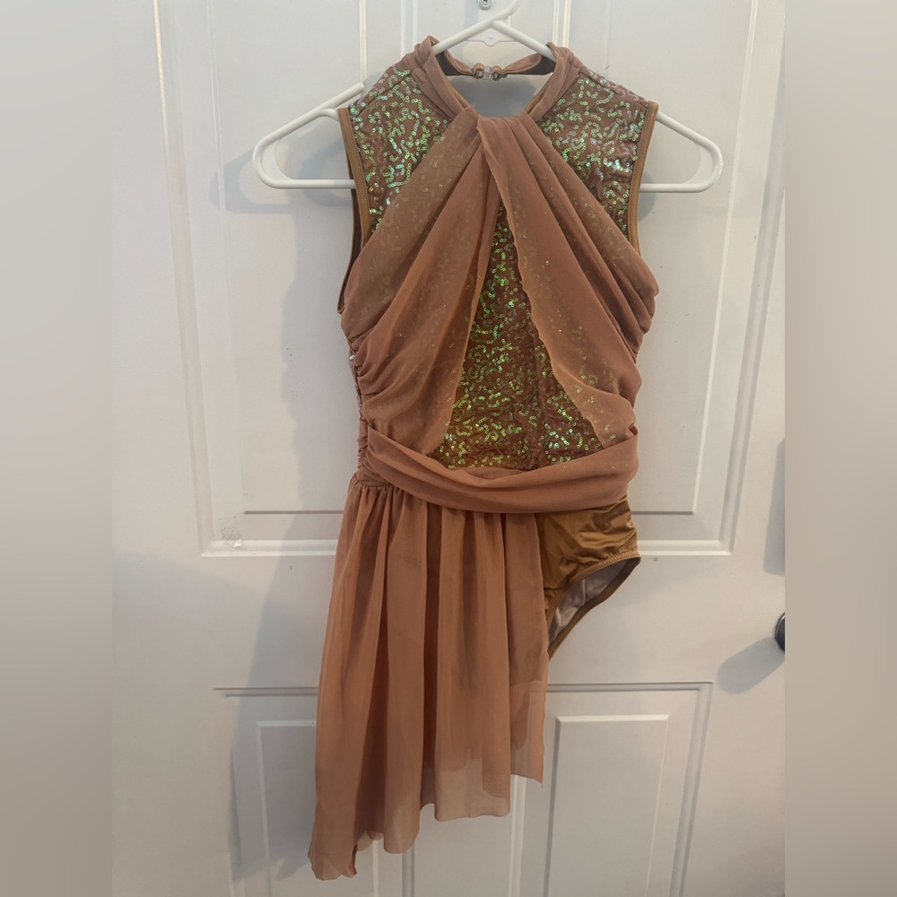 Tan Sequin Lyrical Costume - LC